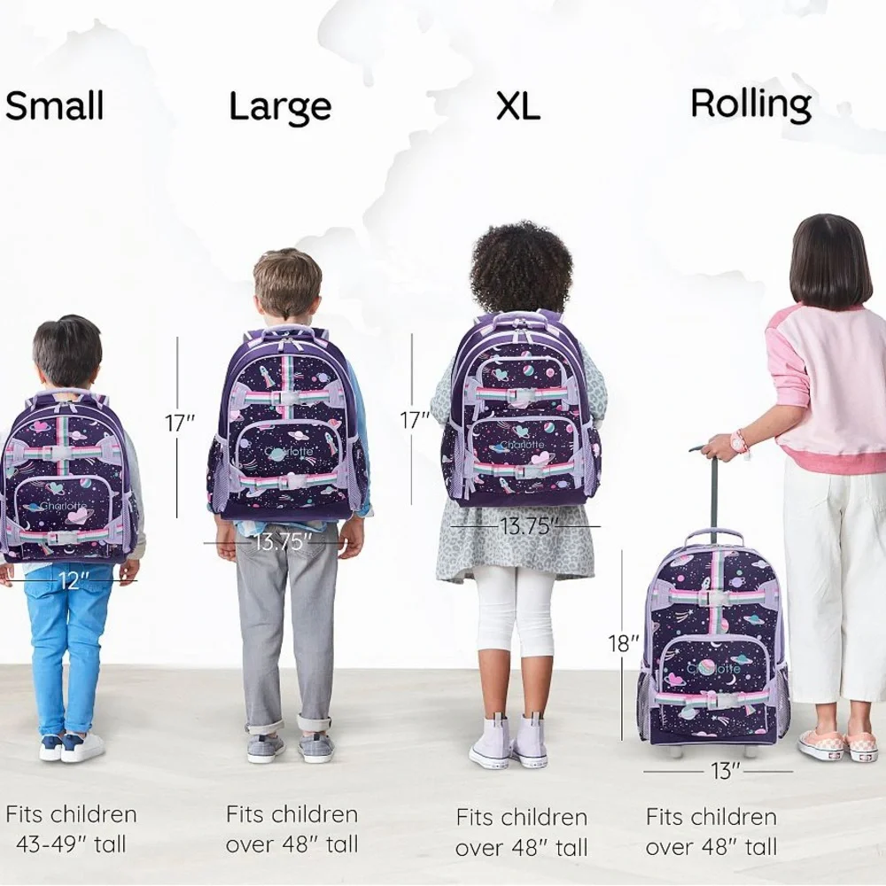 PBK Mackenzie Rainbow Heart Galaxy Glow-in-the-Dark Backpacks